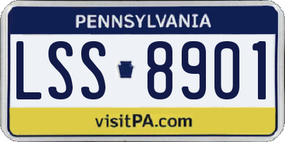 PA license plate LSS8901