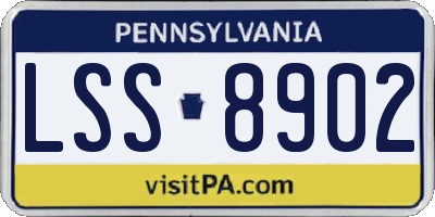 PA license plate LSS8902