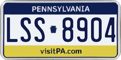 PA license plate LSS8904