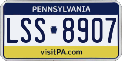 PA license plate LSS8907