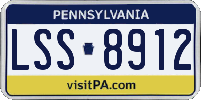 PA license plate LSS8912