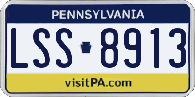 PA license plate LSS8913