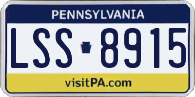 PA license plate LSS8915