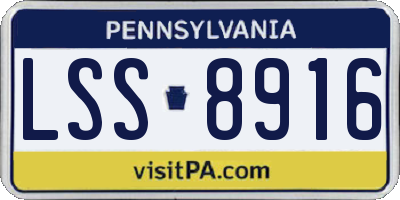 PA license plate LSS8916