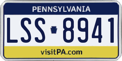 PA license plate LSS8941