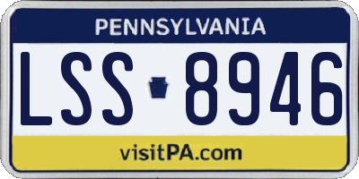 PA license plate LSS8946