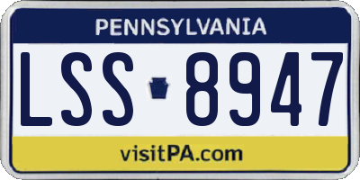 PA license plate LSS8947
