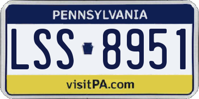 PA license plate LSS8951
