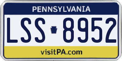 PA license plate LSS8952