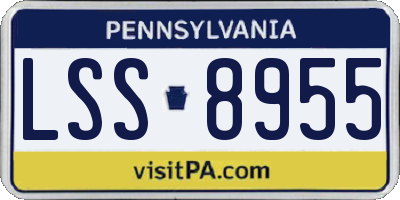 PA license plate LSS8955