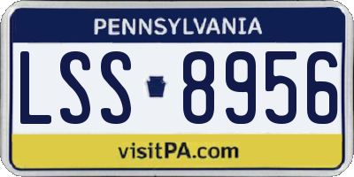 PA license plate LSS8956