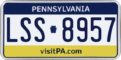 PA license plate LSS8957