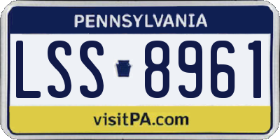 PA license plate LSS8961