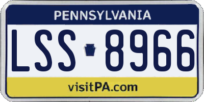 PA license plate LSS8966