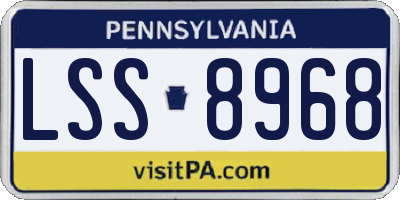 PA license plate LSS8968