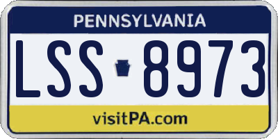 PA license plate LSS8973