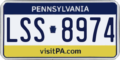 PA license plate LSS8974