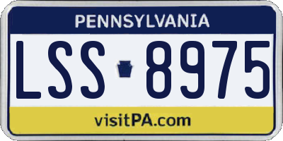 PA license plate LSS8975
