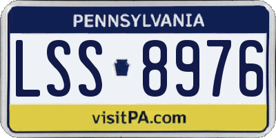 PA license plate LSS8976