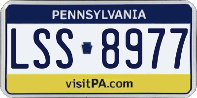 PA license plate LSS8977