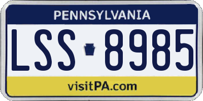 PA license plate LSS8985