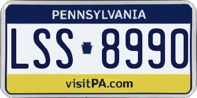 PA license plate LSS8990