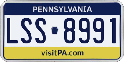 PA license plate LSS8991