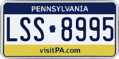 PA license plate LSS8995