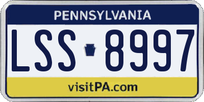 PA license plate LSS8997