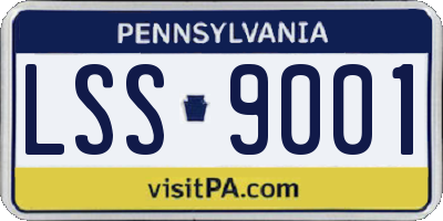 PA license plate LSS9001