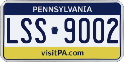 PA license plate LSS9002