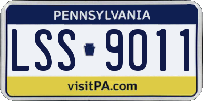 PA license plate LSS9011
