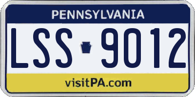 PA license plate LSS9012