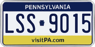 PA license plate LSS9015