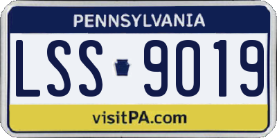 PA license plate LSS9019