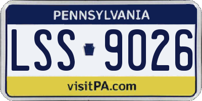 PA license plate LSS9026