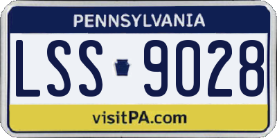 PA license plate LSS9028