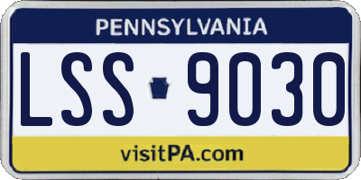 PA license plate LSS9030