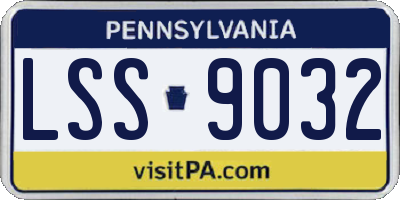 PA license plate LSS9032