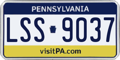 PA license plate LSS9037