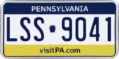 PA license plate LSS9041