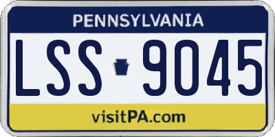 PA license plate LSS9045