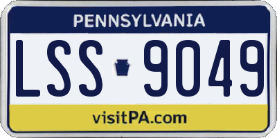 PA license plate LSS9049