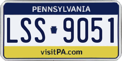PA license plate LSS9051