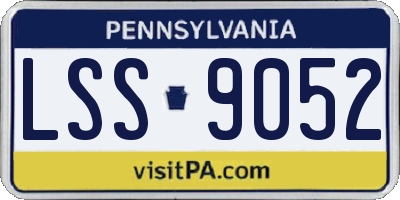 PA license plate LSS9052