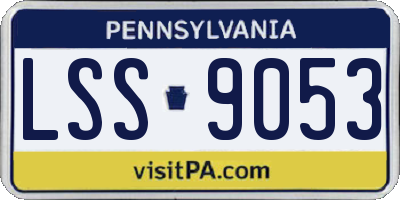 PA license plate LSS9053