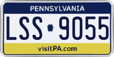 PA license plate LSS9055