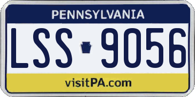PA license plate LSS9056