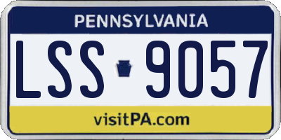 PA license plate LSS9057