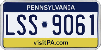 PA license plate LSS9061